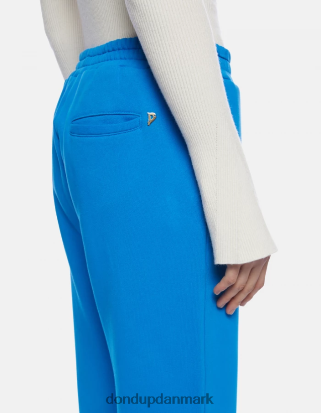 fleecebukser med brede ben Kvinder 0XD0D0171 turkis DONDUP beklædning