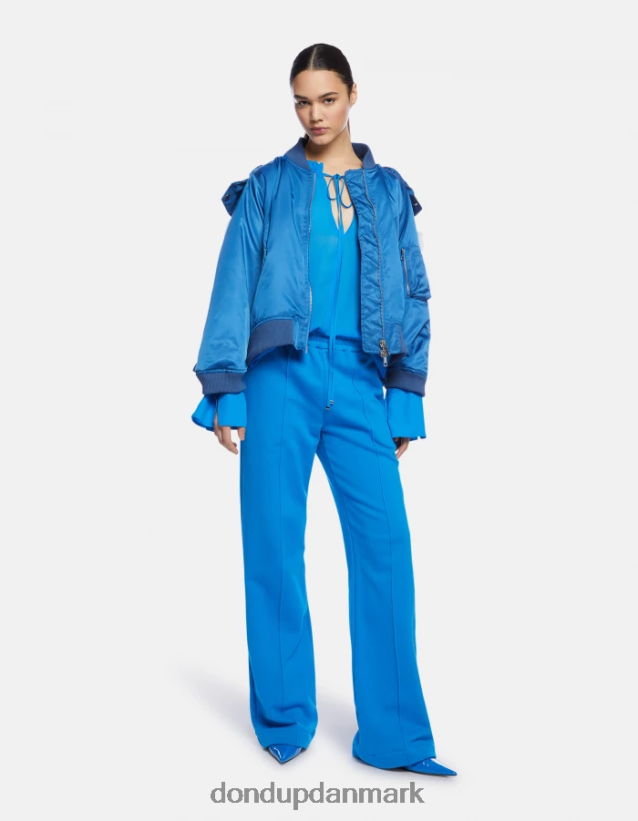fleecebukser med brede ben Kvinder 0XD0D0171 turkis DONDUP beklædning