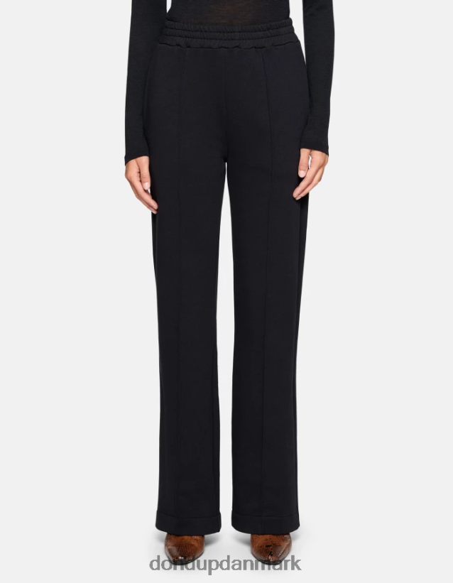 fleecebukser med brede ben Kvinder 0XD0D0186 sort DONDUP beklædning