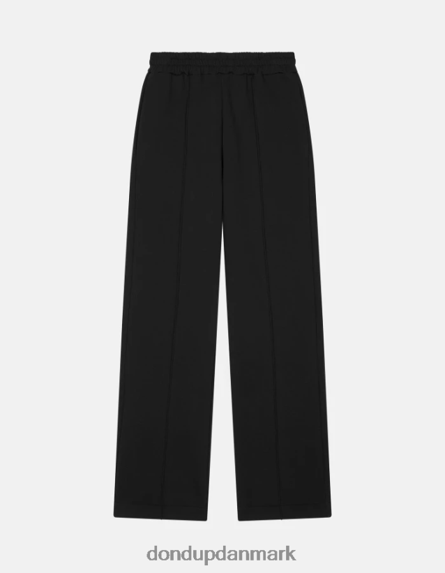 fleecebukser med brede ben Kvinder 0XD0D0186 sort DONDUP beklædning