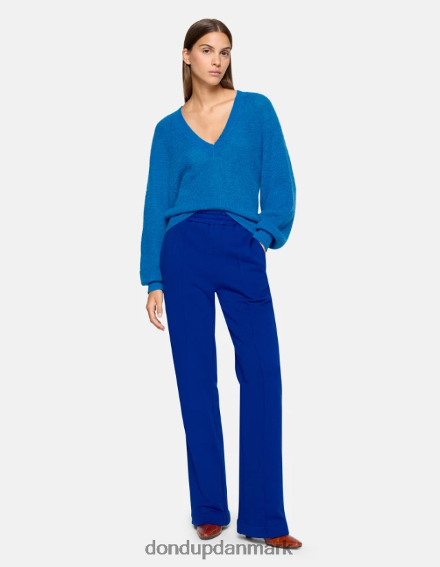 fleecebukser med brede ben Kvinder 0XD0D0188 kongeblå DONDUP beklædning