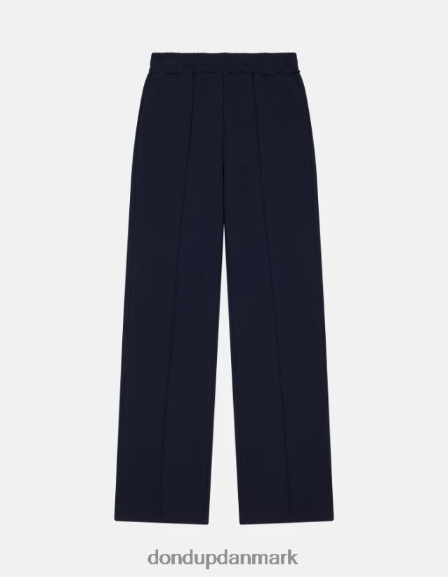 fleecebukser med brede ben Kvinder 0XD0D0189 Marine blå DONDUP beklædning