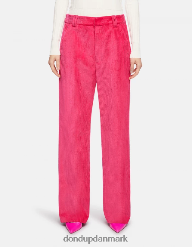 joan fløjlsbukser med brede ben Kvinder 0XD0D0131 orkidé DONDUP beklædning