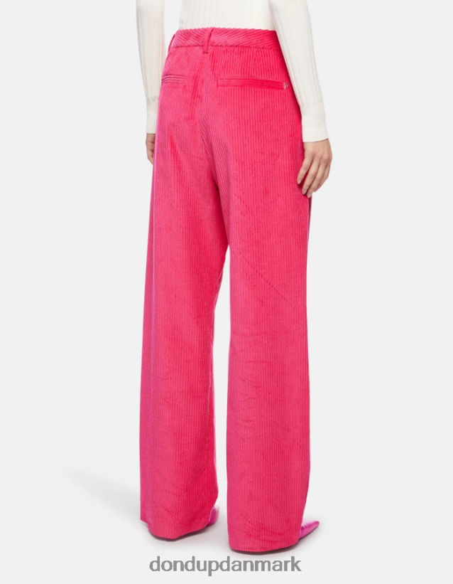 joan fløjlsbukser med brede ben Kvinder 0XD0D0131 orkidé DONDUP beklædning