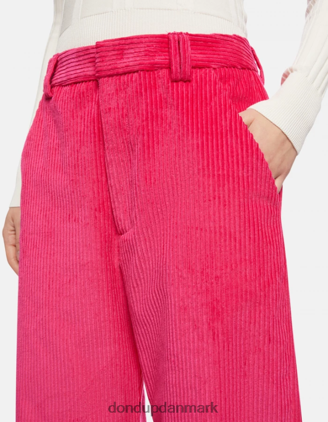 joan fløjlsbukser med brede ben Kvinder 0XD0D0131 orkidé DONDUP beklædning