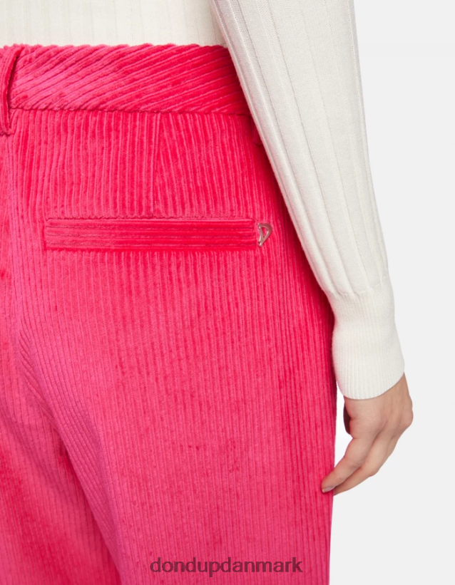 joan fløjlsbukser med brede ben Kvinder 0XD0D0131 orkidé DONDUP beklædning