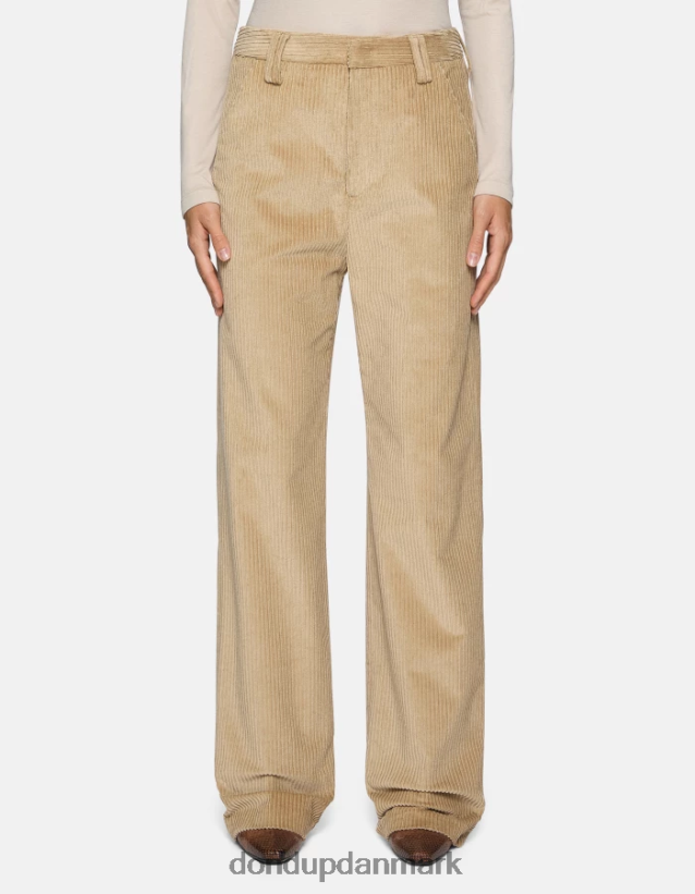 joan fløjlsbukser med brede ben Kvinder 0XD0D0132 lievito DONDUP beklædning