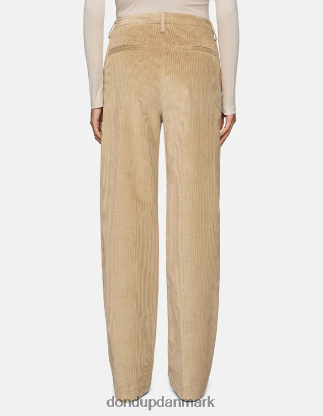 joan fløjlsbukser med brede ben Kvinder 0XD0D0132 lievito DONDUP beklædning