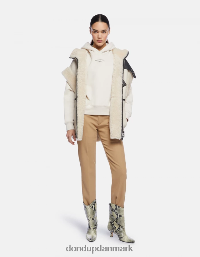 kasya bukser i almindelig pasform i uldblanding Kvinder 0XD0D0182 beige DONDUP beklædning