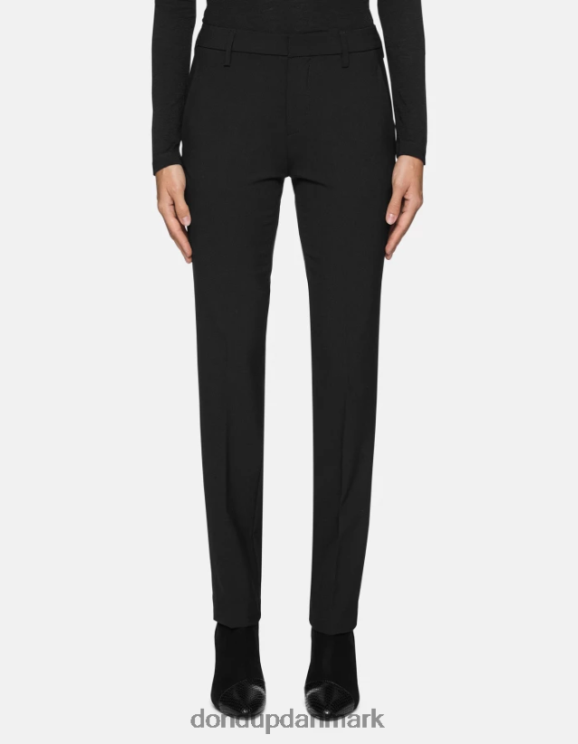 kasya uldbukser med normal pasform Kvinder 0XD0D0143 sort DONDUP beklædning