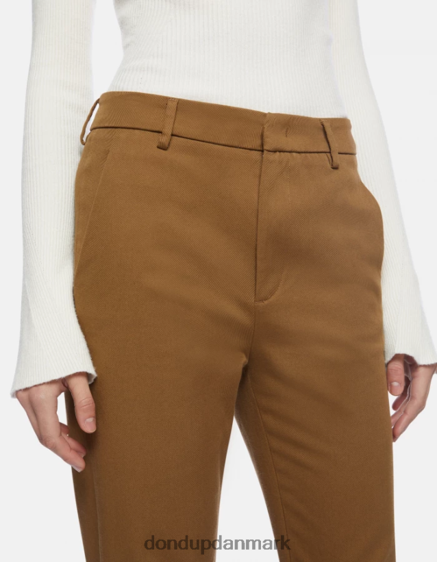 patty bukser i regular fit i bomuld Kvinder 0XD0D0149 kaki DONDUP beklædning