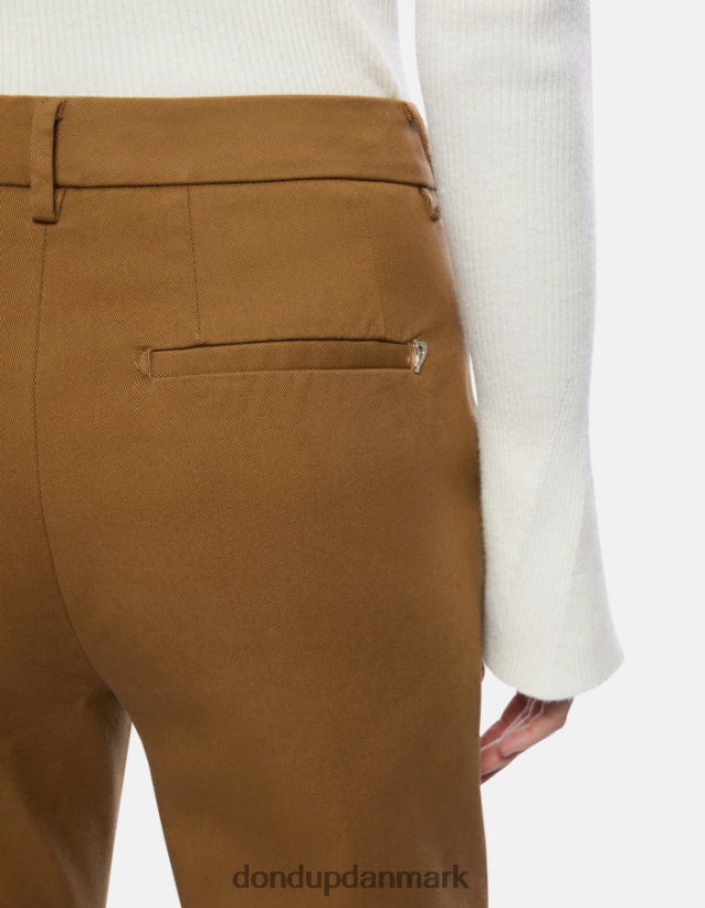 patty bukser i regular fit i bomuld Kvinder 0XD0D0149 kaki DONDUP beklædning