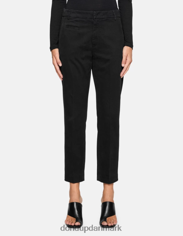 27-tommer bomuldsbukser med ariel-gulerodspasform Kvinder 0XD0D0165 sort DONDUP beklædning