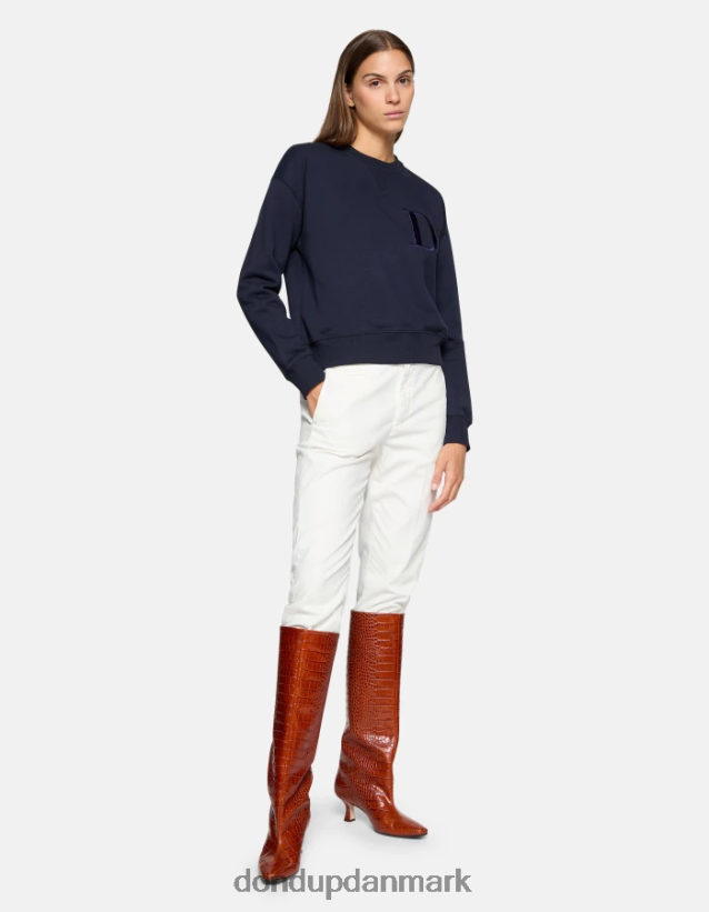 27-tommer bomuldsbukser med ariel-gulerodspasform Kvinder 0XD0D0166 alabastro DONDUP beklædning