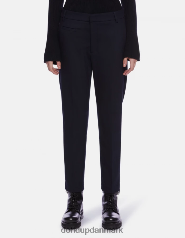 27-tommer bukser i uldblanding i ariel-gulerod Kvinder 0XD0D0145 Marine blå DONDUP beklædning