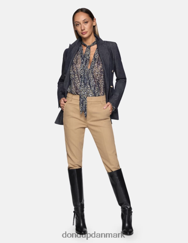 27-tommer bukser i uldblanding i ariel-gulerod Kvinder 0XD0D0146 beige DONDUP beklædning