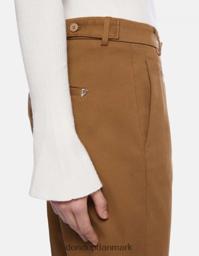 ariel gulerods-fit bomuldsbukser Kvinder 0XD0D0201 kaki DONDUP beklædning