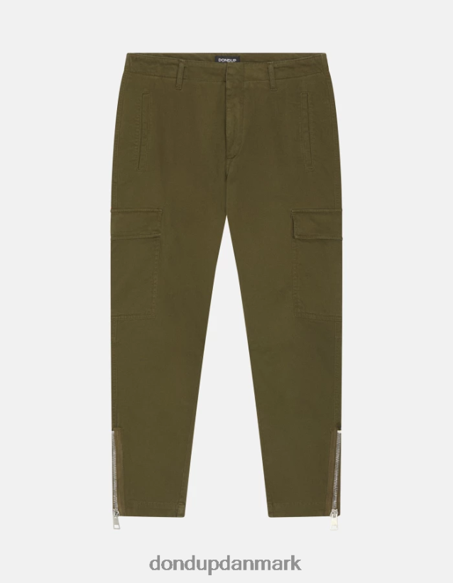 eve cargo-bukser i bomuld Kvinder 0XD0D0163 militærgrøn DONDUP beklædning
