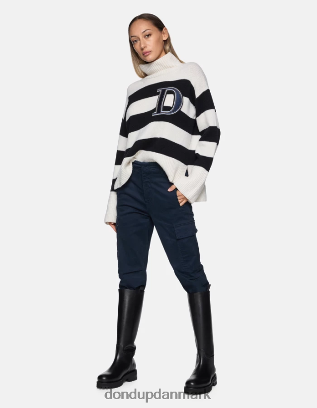 eve cargo-bukser i bomuld Kvinder 0XD0D0164 Marine blå DONDUP beklædning