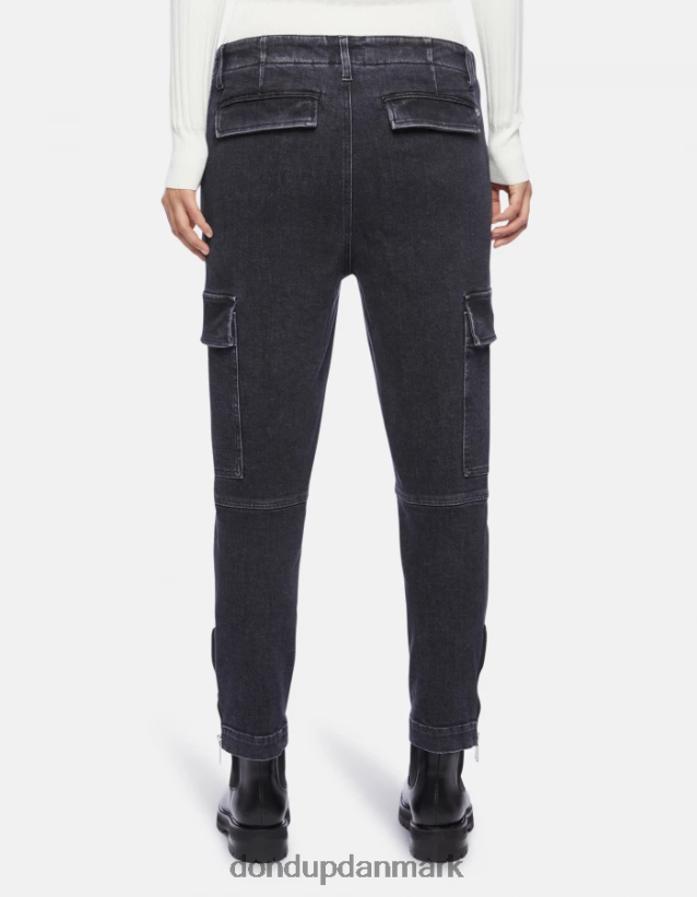 eve stretch denim cargo bukser Kvinder 0XD0D0160 sort DONDUP beklædning
