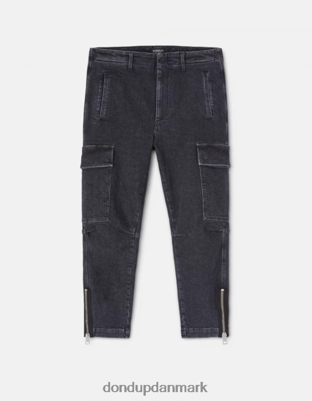eve stretch denim cargo bukser Kvinder 0XD0D0160 sort DONDUP beklædning