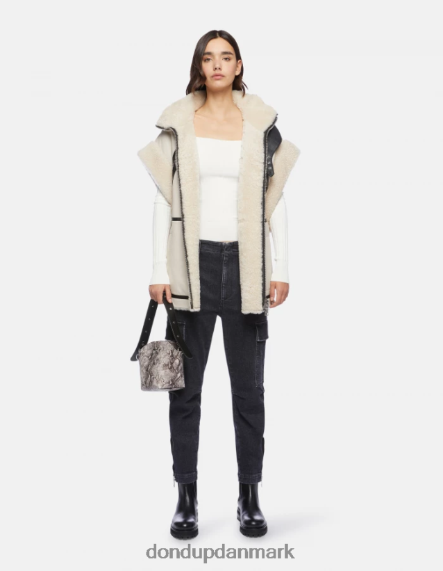 eve stretch denim cargo bukser Kvinder 0XD0D0160 sort DONDUP beklædning