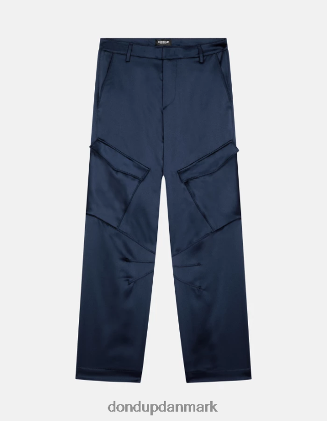 camila satinbukser med løs pasform Kvinder 0XD0D0199 blå DONDUP beklædning