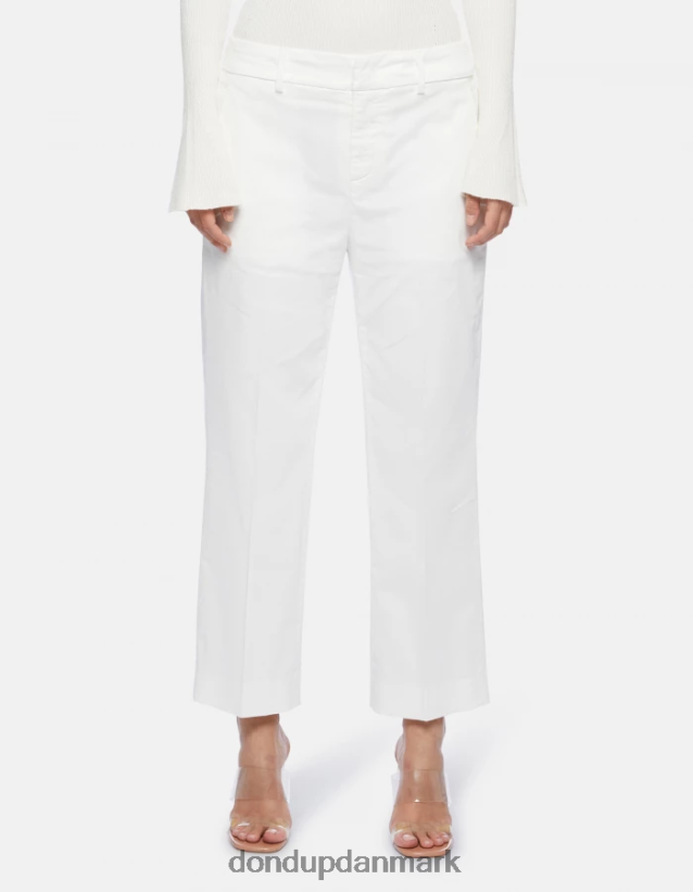 meli cropped satinbukser med løs pasform Kvinder 0XD0D0224 alabastro DONDUP beklædning