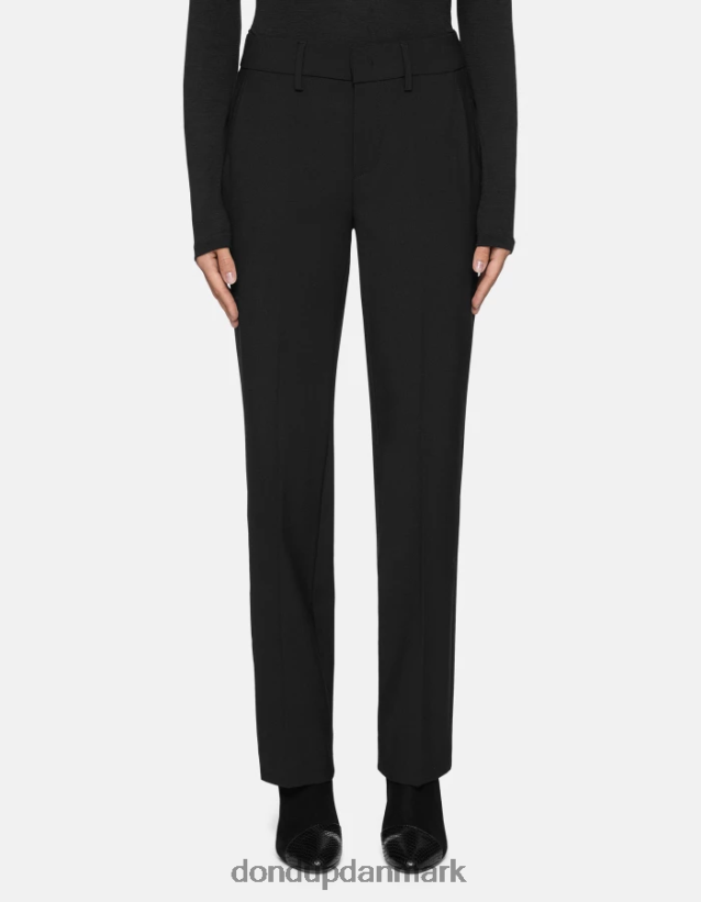 meli løstsiddende 30-tommers uldbukser Kvinder 0XD0D0240 sort DONDUP beklædning