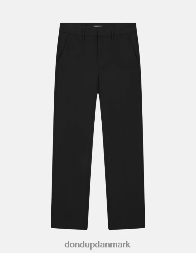 meli løstsiddende 30-tommers uldbukser Kvinder 0XD0D0240 sort DONDUP beklædning