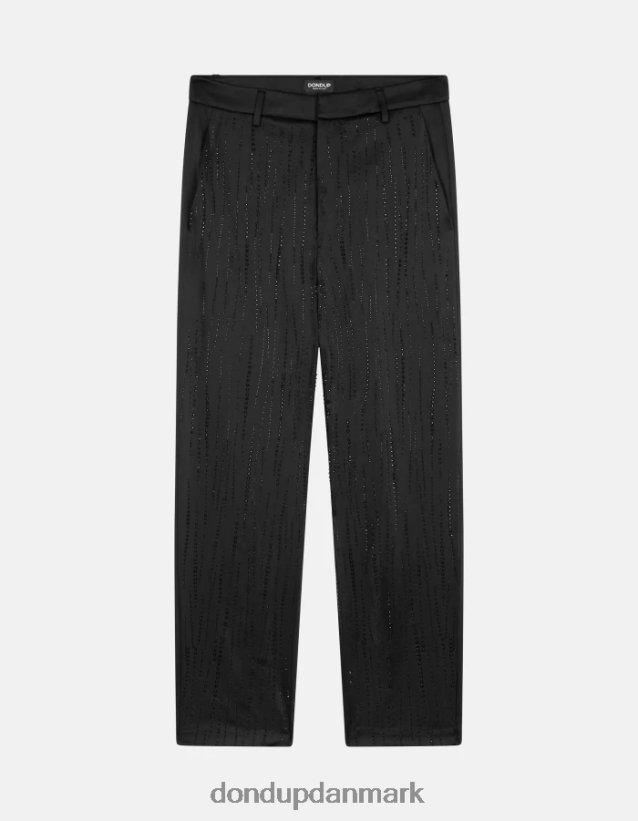 micaela løs pasform satinbukser Kvinder 0XD0D0190 sort DONDUP beklædning