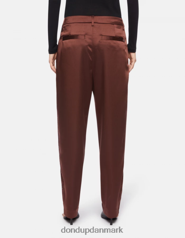 micaela løs pasform satinbukser Kvinder 0XD0D0191 cioccolato DONDUP beklædning