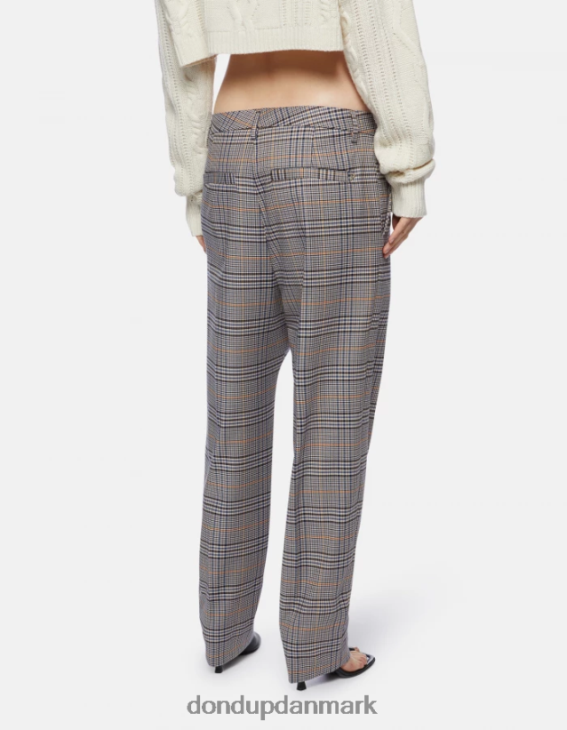 micaela ternede bukser fra Prince of Wales i løs pasform Kvinder 0XD0D0210 blå DONDUP beklædning