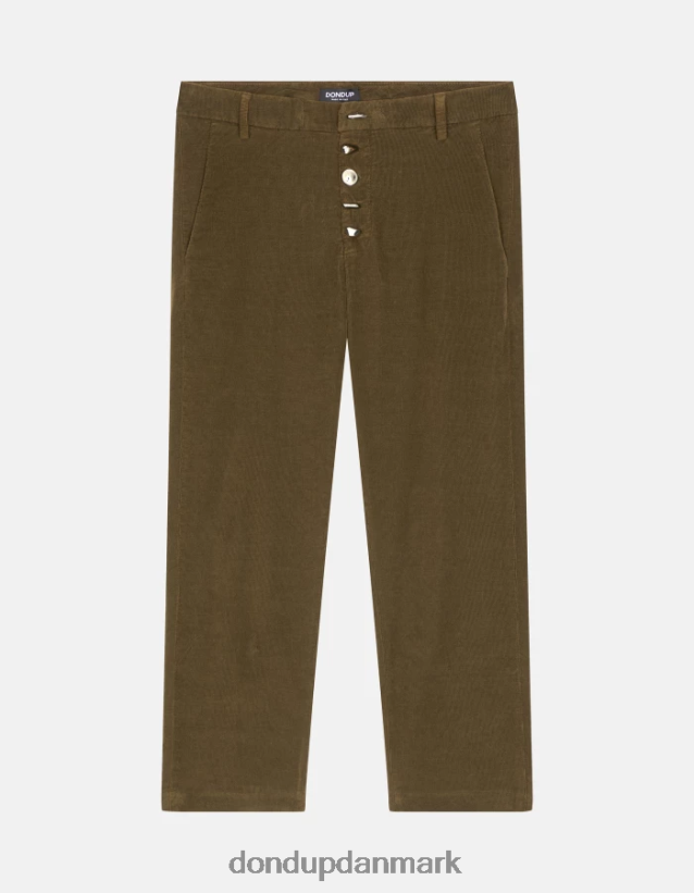 nima fløjlsbukser med løs pasform Kvinder 0XD0D0134 militærgrøn DONDUP beklædning