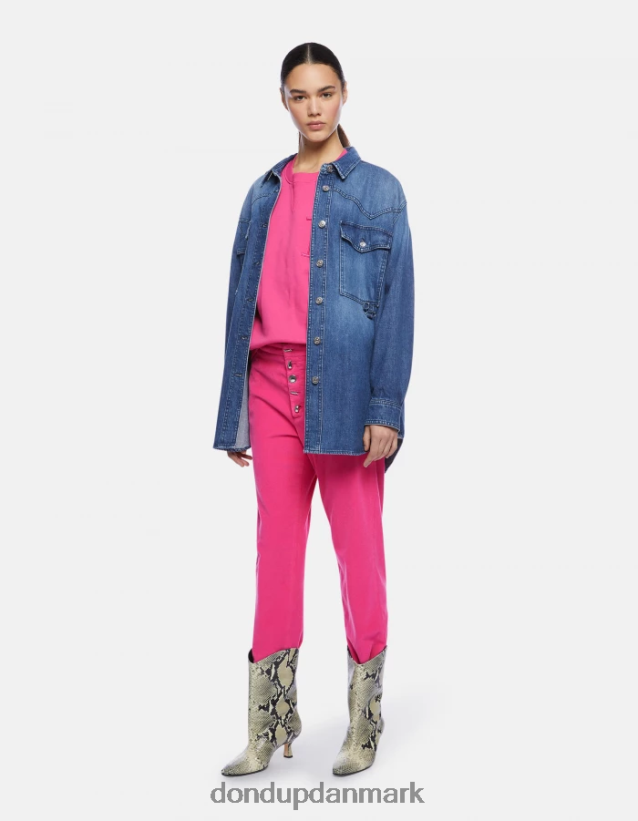 nima fløjlsbukser med løs pasform Kvinder 0XD0D0136 orkidé DONDUP beklædning