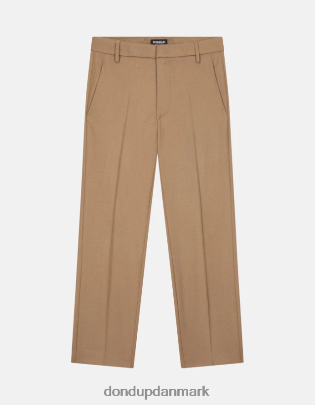 nima flannelbukser med løs pasform Kvinder 0XD0D0221 kamel DONDUP beklædning