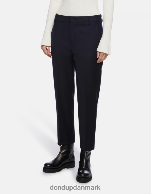 nima flannelbukser med løs pasform Kvinder 0XD0D0222 Marine blå DONDUP beklædning