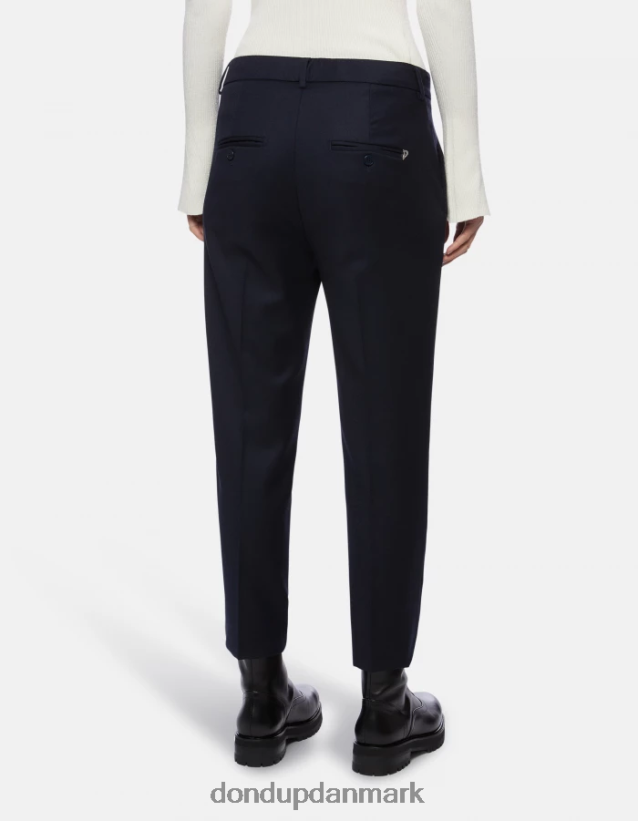 nima flannelbukser med løs pasform Kvinder 0XD0D0222 Marine blå DONDUP beklædning