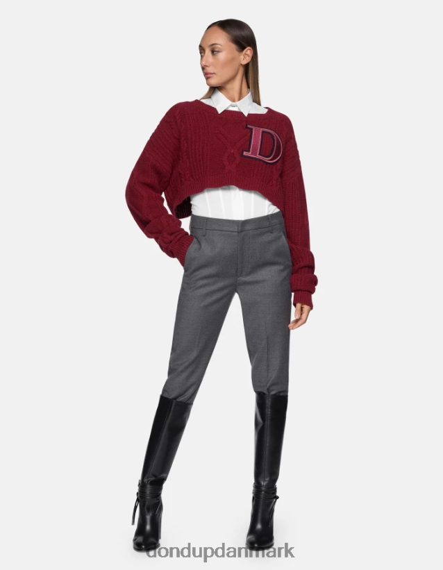 nima flannelbukser med løs pasform Kvinder 0XD0D0223 grå DONDUP beklædning