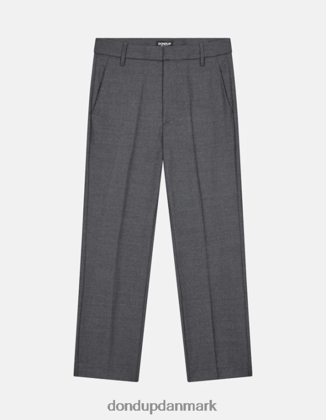 nima flannelbukser med løs pasform Kvinder 0XD0D0223 grå DONDUP beklædning