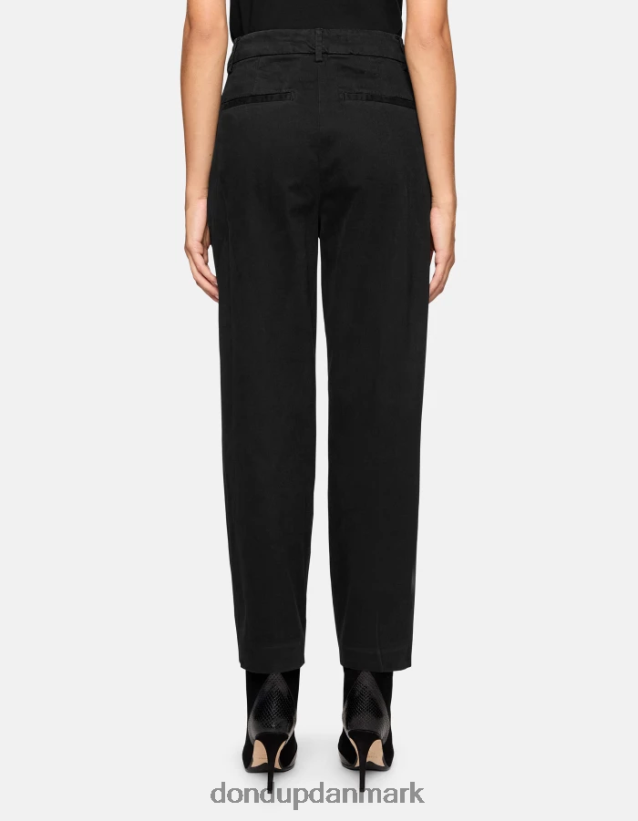 sheryl bomuldsbukser med løs pasform Kvinder 0XD0D0237 sort DONDUP beklædning