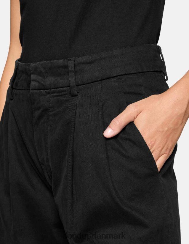 sheryl bomuldsbukser med løs pasform Kvinder 0XD0D0237 sort DONDUP beklædning