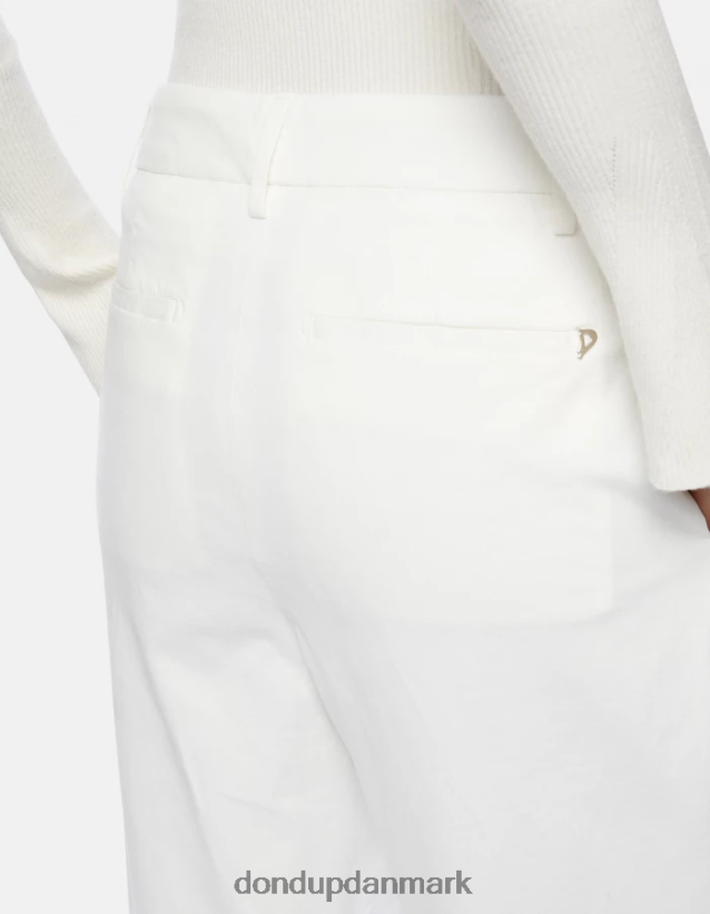 sheryl bomuldsbukser med løs pasform Kvinder 0XD0D0238 alabastro DONDUP beklædning