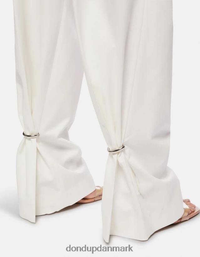 tru bomuldsbukser med løs pasform Kvinder 0XD0D0214 alabastro DONDUP beklædning