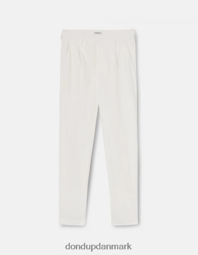 tru bomuldsbukser med løs pasform Kvinder 0XD0D0214 alabastro DONDUP beklædning