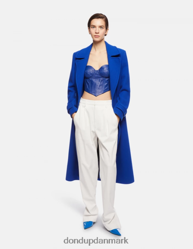 tru bomuldsbukser med løs pasform Kvinder 0XD0D0214 alabastro DONDUP beklædning