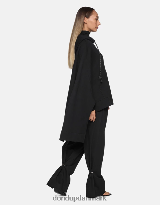 tru bomuldsbukser med løs pasform Kvinder 0XD0D0215 sort DONDUP beklædning