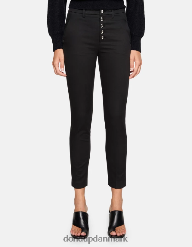 carmen slim fit bomuldsbukser Kvinder 0XD0D0206 sort DONDUP beklædning