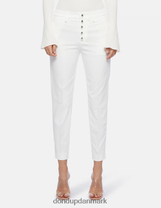 carmen slim fit bomuldsbukser Kvinder 0XD0D0207 alabastro DONDUP beklædning