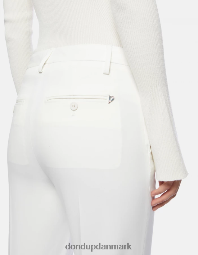 carmen slim fit bomuldsbukser Kvinder 0XD0D0207 alabastro DONDUP beklædning
